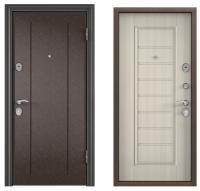 Дверь стальная  ТОРЭКС  DELTA-М10 COMBO 950 2050 правая (медь RGSO,ПВХ белый перлам.CK65-S)