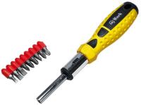 56296 Отвертка реверсивная + 9 бит    УСПЕХ