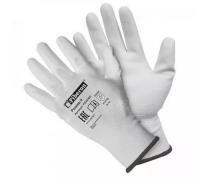 Перчатки для точных работ, полиэстер с полиуретановым покрытием, 9 (L), БЕЛЫЕ  Fiberon