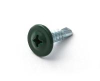 Саморез пресшайба сверло 4,2 19 зеленый мох (6005) (250)