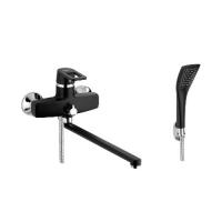 Смеситель для ванны 40 мм  гусак L 325 мм  АК2730-7 AquaKratos Чёрный