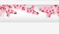 Декоративное панно 0,6м 3м 1,5мм  Ветки сакуры