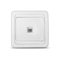 Розетка телеф. 1-м. СП "ВАЛЕРИ"4Р4С бел.(В0034)