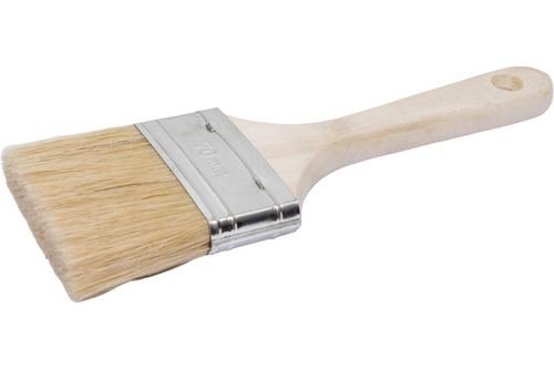 .Кисть плоская 70 мм, светлая натуральная щетина, УТОЛЩЕННАЯ Toolberg