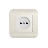 Розетка LUXAR Deco с/у  без з/к белая с рифленой рамкой, 250В 16А (10.020.01)