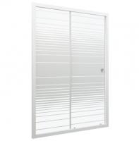 Дверь душевая  Слайд   120 185, бел, полосы