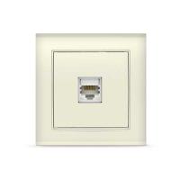 Розетка  комп RJ 45. СП  БРИЛЛИАНТ  слон.кость