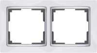 Рамка на 2 поста WL03-Frame-02-white   (белый)