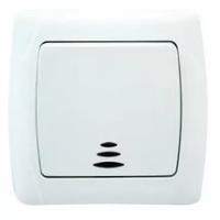 Выключатель 1-кл. СП "МАРГАРИТА" 10А с идик. бел.(М0121)