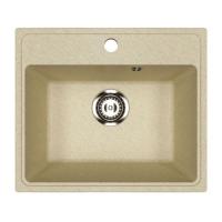 Мойкa ML-GMU03 УЛЬТРА прямоугольная, бежевый камень, 490 420 мм (глуб. чаши 170)