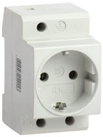Розетка РАр10-3-ОПс заземлением на DIN-рейку ИЭК   /100