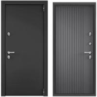 Дверь стальная  ТОРЭКС  SNEGIR PRO 880 2050 правая (Тем-сер букл. гр.,МДФ холст вусканич. S60-L1 )