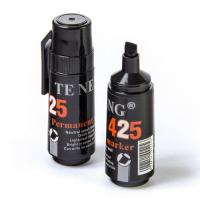 Маркер черный 425 бочонок, перманентный 1-7мм  УСПЕХ