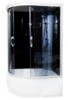 .Душ. кабина ВМ-8802 стан., R выс. поддон, задняя стенка черная, стекла тонированные  / 120*80*215 /