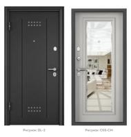 Дверь входная метал.  TOREX  DELTA PRO MP 860 2050 L (Т.сер.букле,DL-2,листв.бел,СК6-СМ,хром.к,)