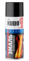 Аэроз. эмаль термостойкая до 600 С чёрная KUDO