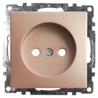 Розетка 1--м. СП STEKKER Катрин мех. 250В 10А б/з с защитной шторкой шампань GLS10-7109-02