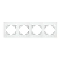 Рамка 4 поста горизонтальная STEKKER Катрин белый GFR00-7004-01