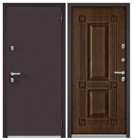 Дверь входная метал. МАСТИНО TERMO STANDART MP 960*2050 R (Букле шокR-5/МДФ Орех грецкий 10TD-1)