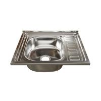 Мойка нерж.50х60 (0,8) лев. вып 3 1 2 MIXLINE 16см  с сифоном