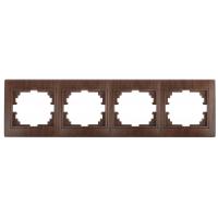 Рамка на 4 поста гор., СУ, Plano, венге1-504-10