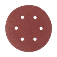 Круг абразивный под  липучку  Р100, диаметр 150мм, перфорированный, 5шт   Matrix