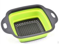 .Дуршлаг-сито силиконовый складной прямоуголный 22см ID8834