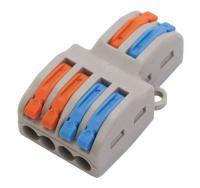 Клеммная колодка СМК с рычагом разветв. LD222-424 2 полюса 6х(0,08-4мм2) 250V 32A лат сталь STEKKER