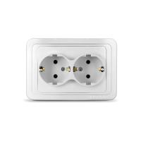 Розетка  2-м. СП  ВАЛЕРИ  16А с з бел.(В0128)