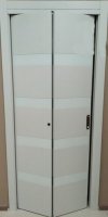 Дверь межкомнатная ФОРМАТ Баски-7 400*2000 ПВХ Дуб фактурный белый стекло белое