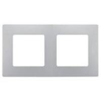 Рамка 2м ETIKA алюм. 672552