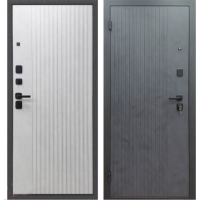 Дверь входная метал. ПРОМЕТ РОНА PP 860 2050 R (Черн.муар, Бетон графит Бетон снежный)