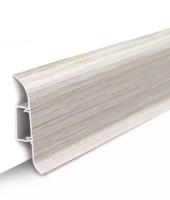 Плинтус IDEAL КЛАССИК Ясень Белый с сил. краем и каб. каналом 2,2м