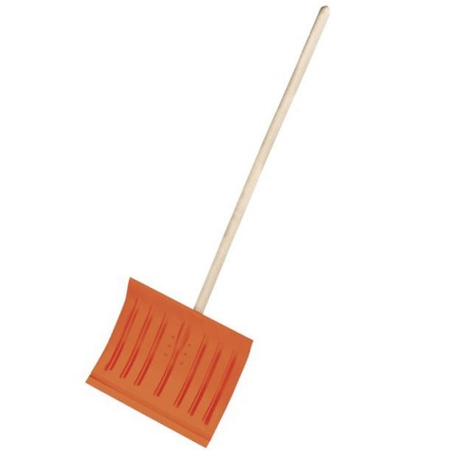 ,Лопата снег.стальная с черенком 430мм оранжевая // СИБИН