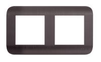 Рамка 2-м LUXAR Deco шоколад рифленая горизонт.10.902.06