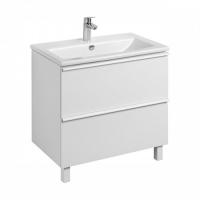 Тумба напольная Хюгге 75 2 ящика белая (под Элина75) AQUATON