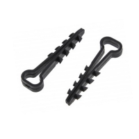 Дюбель-хомут 5 10 черный для плоского кабеля (уп. 100шт)