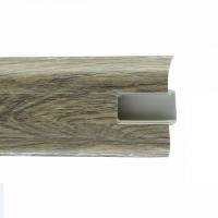 Плинтус с сил. краем и каб. каналом 803 Дуб Сальса  WIMAR 58мм