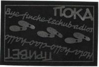 ,Коврик влаговпитывающий Привет/Пока (черный) 45х75 см