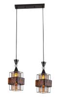 Светильник подвесной МС-XA3129 2B BK+PATINA GOLD