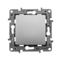 Переключатель 1кл СП ETIKA  алюм 672405