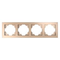 Рамка горизонтальная 4-м STEKKER Катрин, GFR00-7004-02, шампань