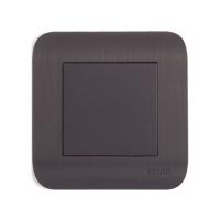 Выключатель 1-кл. СП LUXAR Deco шоколад с рифленой рамкой, 250В 10А (10.001.06)