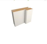 Стойка дверная ALBERO с уплотнителем телескопическая 80*30*2070 Эмаль ПП Белый