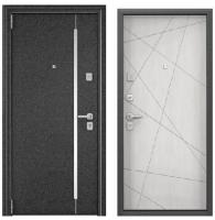 Дверь входная метал.  TOREX  SUPER OMEGA PRO MP 860 2050 L (Ч.шелк.SP-18N ПВХ бетон извест,OP-L4,нер