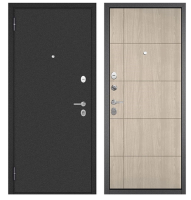 Дверь входная метал. МАСТИНО FAMILY ECO MP 960*2050 L ( Букле антрацит/Ясень ривьера Айс 1 )