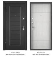 Дверь входная метал.  ТОРЭКС  DELTA -100 MP 860 2050 L (Тем.сер. букл граф VDM-2 ПВХ Бет извD28,магн