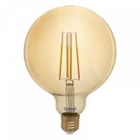 Лампа светодиодная General LOFT шар G125S E27 8W 2700K 2K 125x165 филамент (нитевидная) золотая