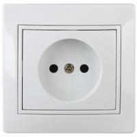 Розетка 2P Intro, 16А-250В, IP20, СУ, Plano, белый 1-201-01