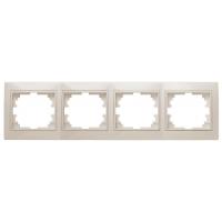 Рамка на 4 поста гор., СУ, Plano, сл.кость1-504-02